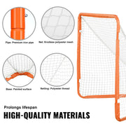Load image into Gallery viewer, SucceBuy 4/6FT Lacrosse Goal Small Kids Folding Portable Iron Frame Backyard Training Equipment For Youth Training Orange