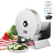 Load image into Gallery viewer, SucceBuy Electric Vegetable Slicer 0-12mm Thickness Adjustable Commercial Slicer Machine Convertible to Manual Food Cutter - AMOCART