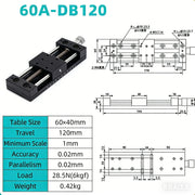 Load image into Gallery viewer, High Precision Manual Slide Table - 1D/2D X-Axis Linear Screw Displacement Stage for Experiments