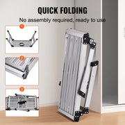 Bild in Galerie-Viewer laden, SucceBuy Folding Work Platform 330 lbs Load Capacity Aluminum Drywall Stool Ladder Heavy Duty Work Bench w/ Non-Slip Feet
