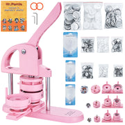 Load image into Gallery viewer, SucceBuy 3-IN-1 Button Maker Button Maker Machine with Panda Magic Book Ergonomic Arc Handle Punch Press Kit - AMOCART