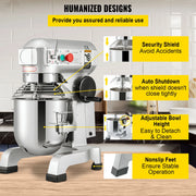 Bild in Galerie-Viewer laden, Amocart 10-30L Electric Dough Machine Stainless Steel Commercial Cream Egg Whisk Mixer Processor Kitchen Food Stand Blender