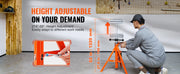 Bild in Galerie-Viewer laden, SucceBuy Roller Stand Heavy 2500 LBS Load Capacity 27.6"-52" Adjustable Folding Roller Support Stand for Pipe Wooden Boards