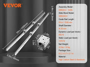 Load image into Gallery viewer, Amocart 2PCS Linear Guide Rails SBR12 SBR16 SBR20 800-2200mm & 4PCS UU Bearing Blocks Smooth Motion for DIY Mills CNC Parts