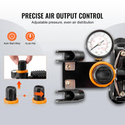 Load image into Gallery viewer, SucceBuy Airbrush Kit, Dual Fan Air Compressor Professional Airbrushing System Kit Airbrushes Mixing Wheel Cleaning Brush Set