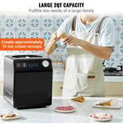 Load image into Gallery viewer, SucceBuy Upright Automatic Ice Cream Maker with Built-in Compressor 2 Quart No Pre-freezing Fruit Yogurt Machine 4 Modes