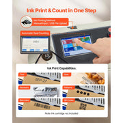 Load image into Gallery viewer, SucceBuy Continuous Bag Band Sealing Machine 0.24-0.47in Width Horizontal Band Sealer with Ink Printing for 0.001-0.03 in Bags