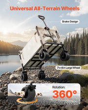 Load image into Gallery viewer, Amocart Collapsible Folding Wagon 550lb Load,220L Wagon Cart Converts to Bench Utility Wagon with Adjustable Handle for Camping