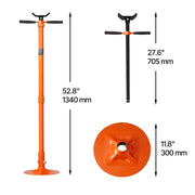 Load image into Gallery viewer, SucceBuy Underhoist Stand 3/4 Ton Capacity Pole Jack, Lifting from 43.3" to 70.9" Triangular Base Two Wheels Automotive Support - AMOCART