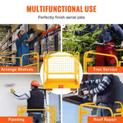 Load image into Gallery viewer, SucceBuy 1200lbs Forklift Safety Cage Folding Security Platform with Lockable Swivel Wheels Holds 1 to 2 Adults for Aerial Work