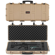 Charger l'image dans la visionneuse de galerie, Amocart Hard Rifle Case Lockable Rifle Case w/ Pre-cut Foams & Wheels IP67 Waterproof Pistol Storage Cases for Rifles Shotguns