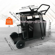 Load image into Gallery viewer, CustomizableWelder Cart with 360° Swivel Wheels Heavy Duty Rolling Welder Cart for Mig P SucceBuy Welding Cart 2-Tier 4 Drawers - AMOCART