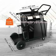 Load image into Gallery viewer, CustomizableWelder Cart with 360° Swivel Wheels Heavy Duty Rolling Welder Cart for Mig P SucceBuy Welding Cart 2-Tier 4 Drawers