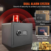 Load image into Gallery viewer, Amocart 1.2/0.5 Cubbic Fit Electronic Safe Deposit Safe Box W/ Digital Access & Override Keys for Money Gun Jewelry Document
