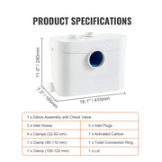 Load image into Gallery viewer, Amocart Macerator Pump 500W/700W/900W/1200W Waste Water Disposal Upflush Machine for Toilet, Basement, Shower, Laundry, Bathtub