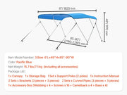 Load image into Gallery viewer, SucceBuy 3 Bow Boat Bimini Tops 600D Polyester Canopy with Aluminum Alloy Frame Waterproof Sun Shade Awning Canopy Fit for Boat