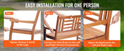 Charger l'image dans la visionneuse de galerie, SucceBuy Outdoor Wooden Metal Garden for Outdoors 480 lbs Load Capacity Bench Outdoor Garden Park