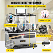 Load image into Gallery viewer, SucceBuy 45L Commercial CoSlushy Machine Intelligent LED Control Panel Drink Dispenser Juicer Beverage Granizing Smoothie Maker - AMOCART