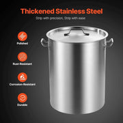 Load image into Gallery viewer, Amocart 36-100QT Stainless Steel Stockpot Cooking Pots Cookware Sauce Pot with Basket Lid Heavy Duty Commercial Grade Stock Pot
