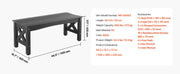 Charger l'image dans la visionneuse de galerie, Amocart Outdoor Wooden Metal Garden for Outdoors 480 lbs Load Capacity Bench Outdoor Garden Park