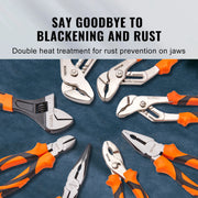 Load image into Gallery viewer, SucceBuy 8-Piece Pliers Set 8" Linesman's Pliers 6" Slip Joint Pliers Long Nose Pliers 6" Diagonal Cutter 10" Adjustable Wrench