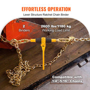 Load image into Gallery viewer, SucceBuy 2/4pcs Ratchet Chain Binders 1/4"-5/16" Load Binder with 2 Hooks Tie Downs Tow Chain for Flatbed Trailer Transport - AMOCART