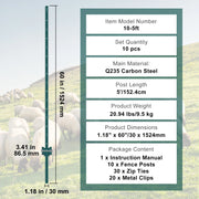 Load image into Gallery viewer, SucceBuy Fence Post T-Post Heavy Duty Metal Fence Post Sturdy Steel Fence Stakes for Garden Yard Lawn Farms Outdoor Wire Fencing
