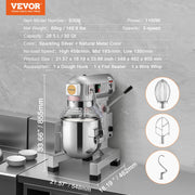Charger l'image dans la visionneuse de galerie, Amocart 10L/14L/28.5L/18.7L Commercial Food Mixer Commercial Stand Mixer with 3 Adjustable Speeds 550W 1100W Dough Mixer