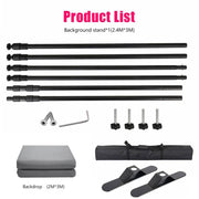Bild in Galerie-Viewer laden, Double-Crossbar Backdrop Background Stand Frame Support System For Photography Photo Studio Video Muslin Green Screen