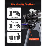 Load image into Gallery viewer, SucceBuy Electric Tube Bending Machine 750W Electric Tubing Bender w/ 6L Hydraulic Cylinder w/ 3 Dies for 1" 1-1/2" 1-3/4" Pipes