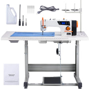 Load image into Gallery viewer, Amocart Industrial Sewing Machine Upgraded 550W Servo Motor with Table Stand 5000s.p.m Heavy Duty Lockstitch Sewing Machine