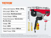 Load image into Gallery viewer, SucceBuy 200-800kg Electric Hoist with Wired/Wireless Remote Control Lifting Crane Cable Hoist Winch for Boat Garage Elevator