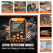 Load image into Gallery viewer, SucceBuy Professional Rechargeable Metal Detector 12" IP68 Waterproof Coil 39-50 in Adjustable + LCD 7Modes for Treasure Hunting