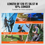 Load image into Gallery viewer, SucceBuy 120ft Dual-Weave Polyester Cord 3/8 1/2in 48-Strand Multi-Use Rope for Arborist Activities Outdoor Adventures Versatile