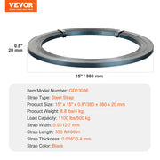 Bild in Galerie-Viewer laden, Amocart 300ft/1640ft Packaging Steel Strapping Roll Banding Pallet Strap Coil Portable Strong Banding Packing Metal Straps
