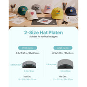 Load image into Gallery viewer, SucceBuy Hat Heat Press Machine with 2/4pcs Interchangeable Platens Precise Temperature and Time Control Hat Heat Press