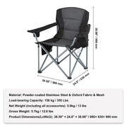 Bild in Galerie-Viewer laden, SucceBuy Outdoor Camping Chair 350lbs High Load Ultralight Folding Chair Portable Beach Hiking Picnic Travel Seat Fishing Tool