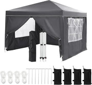 Load image into Gallery viewer, 10*10FT Heavy Duty Pop Up Canopy Tent with Sidewalls Easy Up Commercial Outdoor Wedding Party Tent for Parties All Season Waterproof Gazebo with Storage Bagx