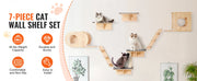Bild in Galerie-Viewer laden, Amocart Wall Mounted Cat Shelves Cat Wall Shelves and Perches with Jumping Boards Hammocks & Cat Tree Furniture and Shelves