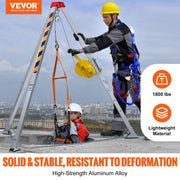 Load image into Gallery viewer, SucceBuy 1800/2600 lbs Confined Space Tripod Kit Winch Confined Space Rescue Tripod Fall Protection For Confined Spaces - AMOCART