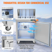 Load image into Gallery viewer, Amocart 28" Commercial Refrigerator Sandwich & Salad Prep Table 7.4 Cu. Ft Stainless Steel Refrigerated Food Prep Station