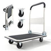 Load image into Gallery viewer, SucceBuy 330/660 lbs Foldable Push Cart Dolly with Swivel Wheels Moving Platform Truck Push Handle Flatbed Cart for Easy Storage - AMOCART