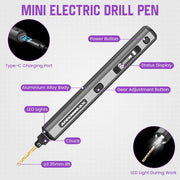 Load image into Gallery viewer, ARROWMAX Mini Electric Drill Rotary Tool Rechargeable Cordless Drill for Crafts Wood Plastic Aluminium Coin Home DIY