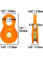 Bild in Galerie-Viewer laden, Amocart 2pcs 11T Snatch Block Adapt 0.55"/14 mm Synthetic Rope or Soft Shackles Winch Pulley for Tractor Truck ATV & UTV