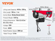 Load image into Gallery viewer, SucceBuy 200-800kg Electric Hoist with Wired/Wireless Remote Control Lifting Crane Cable Hoist Winch for Boat Garage Elevator - AMOCART
