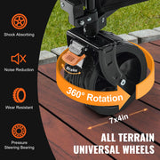 Load image into Gallery viewer, SucceBuy Collapsible Folding Wagon Beach Wagon Cart with All-Terrain Wheels Drink Holders Sports Wagon for Camping Shopping - AMOCART