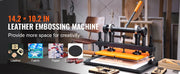 Load image into Gallery viewer, SucceBuy Leather Cutting Machine Embossing Plate Manual Die Cutter 0.47 in Pressure Stroke Leather Embossing Machine