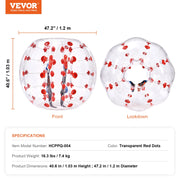 Bild in Galerie-Viewer laden, Amocart 4FT/1.2M Inflatable Bumper Ball Body Sumo Zorb Balls for Teen & Adult 0.8mm PVC Bubble Balls Bumper Bopper Toys
