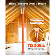 Load image into Gallery viewer, SucceBuy 2Pack 11200LBS House Floor Jacks 54-150in Height Adjustable Support Beam Basement Jack Post Pole for Leveling Temporary