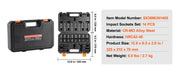 Load image into Gallery viewer, Amocart 360 Degree Swivel Impact Socket Set 3/8" Socket Set Deep Universal Metric 10-19mm 6 Point Cr-Mo Alloy Steel for Repair
